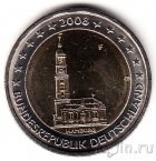 Германия 2 евро 2008 Гамбург (F)