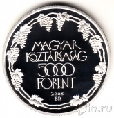 Венгрия 5000 форинтов 2008 Виноградники Токай (proof)