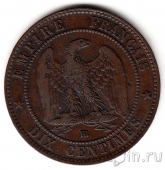Франция 10 сантимов 1862 (BB)