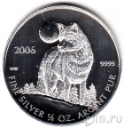 Канада 1 доллар 2006 Волк