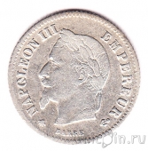 Франция 20 сантимов 1867 (A)