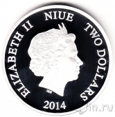 Ниуэ 2 доллара 2014 Дональд Дак