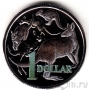 Австралия 1 доллар 2014 Кенгуру (цветная)