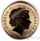 Австралия 1 доллар 2014 Бабочка