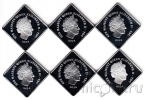 Тристан да Кунья набор 6 монет 2014 Мореплаватели
