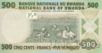Руанда 500 франков 2008