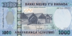 Руанда 1000 франков 2008