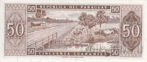 Парагвай 50 гуарани 1963
