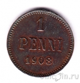 Финляндия 1 пенни 1908