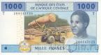 Центральноафриканские штаты 1000 франков 2002