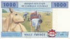 Центральноафриканские штаты 1000 франков 2002