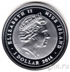 Ниуэ 1 доллар 2014 Носорог