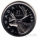 Канада 25 центов 1968