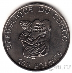 Республика Конго 100 франков 1993 Корабль