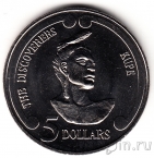 Новая Зеландия 5 долларов 1992 Герой Маори