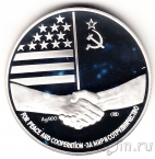Медаль ЛМД - Встреча в верхах Буш - Горбачев 1990