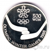 КНДР 500 вон 1988 Хоккей