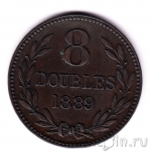 Гернси 8 дублей 1889