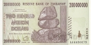 Зимбабве 200000000 долларов 2008