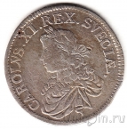 Швеция 2 марки 1667 Карл XI