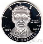 США 1 доллар 2009 Луи Брайль (Proof)