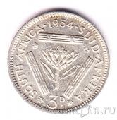 Южная Африка 3 пенса 1954