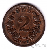 Норвегия 2 оре 1897