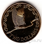 Новая Зеладния 2 доллара 1992