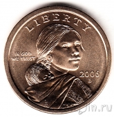 США 1 доллар 2006 Сакагавея (D)