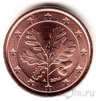 Германия 1 евроцент 2014 (А)