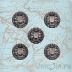 Украина набор 5 монет 1995 50 лет победы