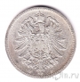 Германская Империя 1 марка 1876 (F)
