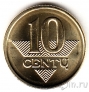 Литва 10 центов 2009