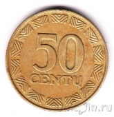 Литва 50 центов 2000