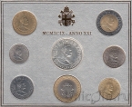 Ватикан набор 8 монет 1999