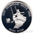 Республика Корея 5000 вон 1987 Олимпиада в Сеуле (2)