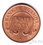 Уганда 20 центов 1966