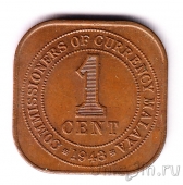 Малайя 1 цент 1943