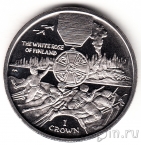 Остров Мэн 1 крона 2005 Орден Белой розы Финляндии