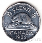 Канада 5 центов 1952