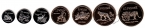 Республика Тыва набор 7 монет 2015