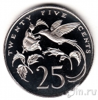 Ямайка 25 центов 1981 Колибри