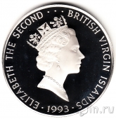 Британские Виргинские о-ва 25 долларов 1993 Медведь