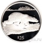 Британские Виргинские о-ва 25 долларов 1993 Белый медведь