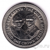 Остров Мэн 1 крона 1985 Королевская чета