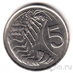 Каймановы острова 5 центов 1987
