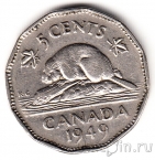 Канада 5 центов 1949