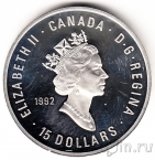 Канада 15 долларов 1992 Олимпиада