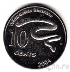 Кокосовые острова 10 центов 2004 Морская змея
