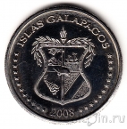 Галапагосские о-ва 25 центов 2008 Акула